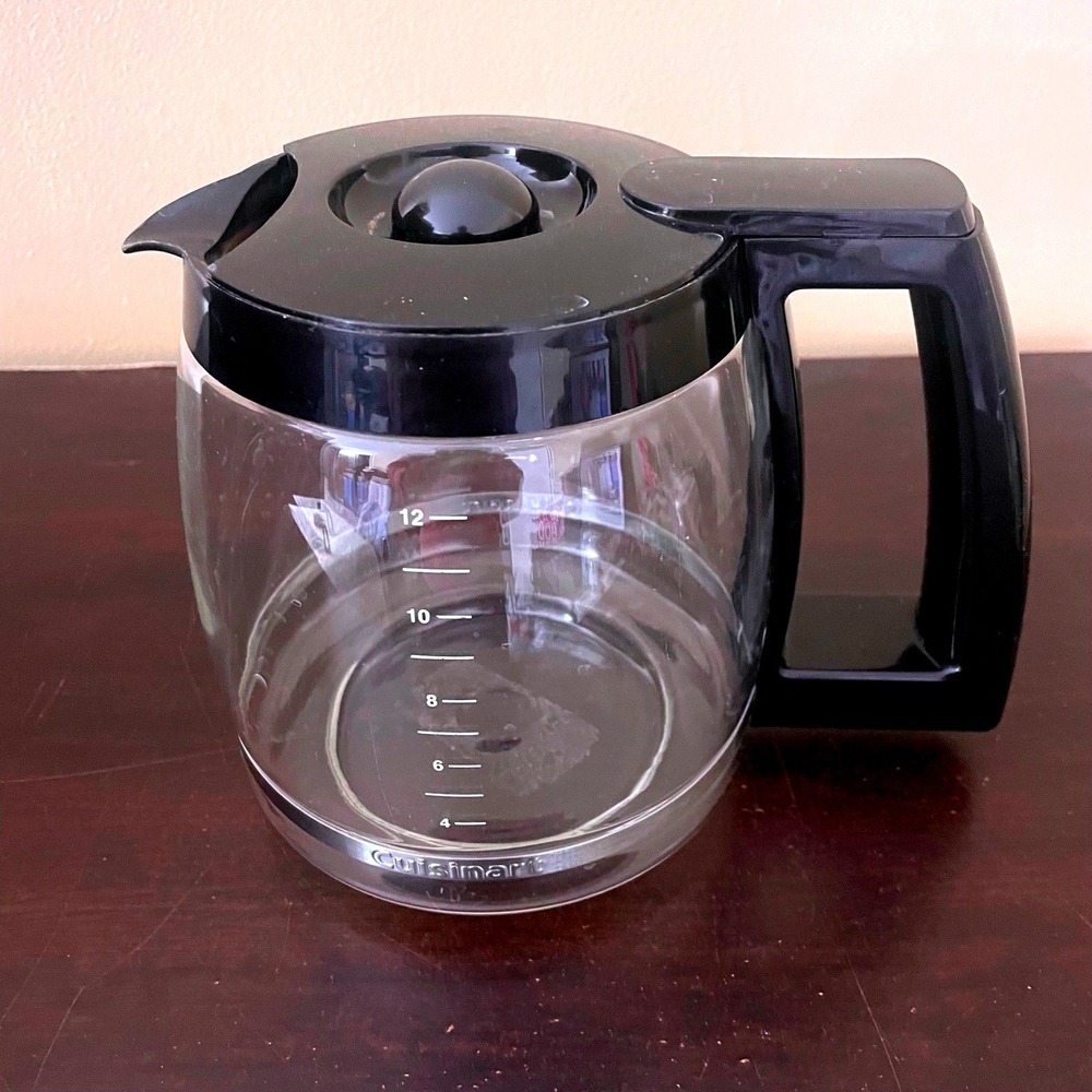 Original Cuisinart 12 Cup Glass Coffee Carafe with Black Lid - Picture 2 of 5